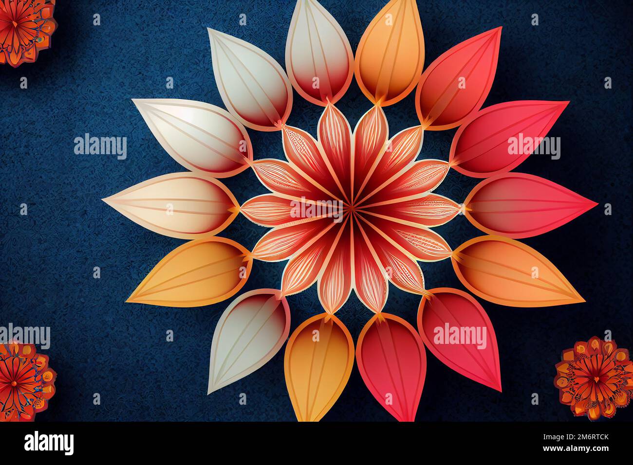 Beautiful colorful Mandala for Diwali Stock Photo