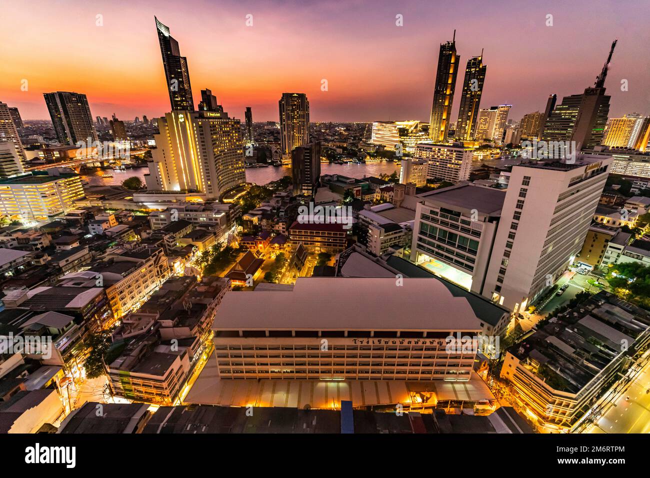Nightshot from Bangkok, Thailand Stock Photo
