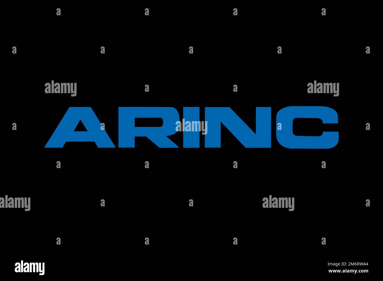 ARINC, Logo, Black background Stock Photo