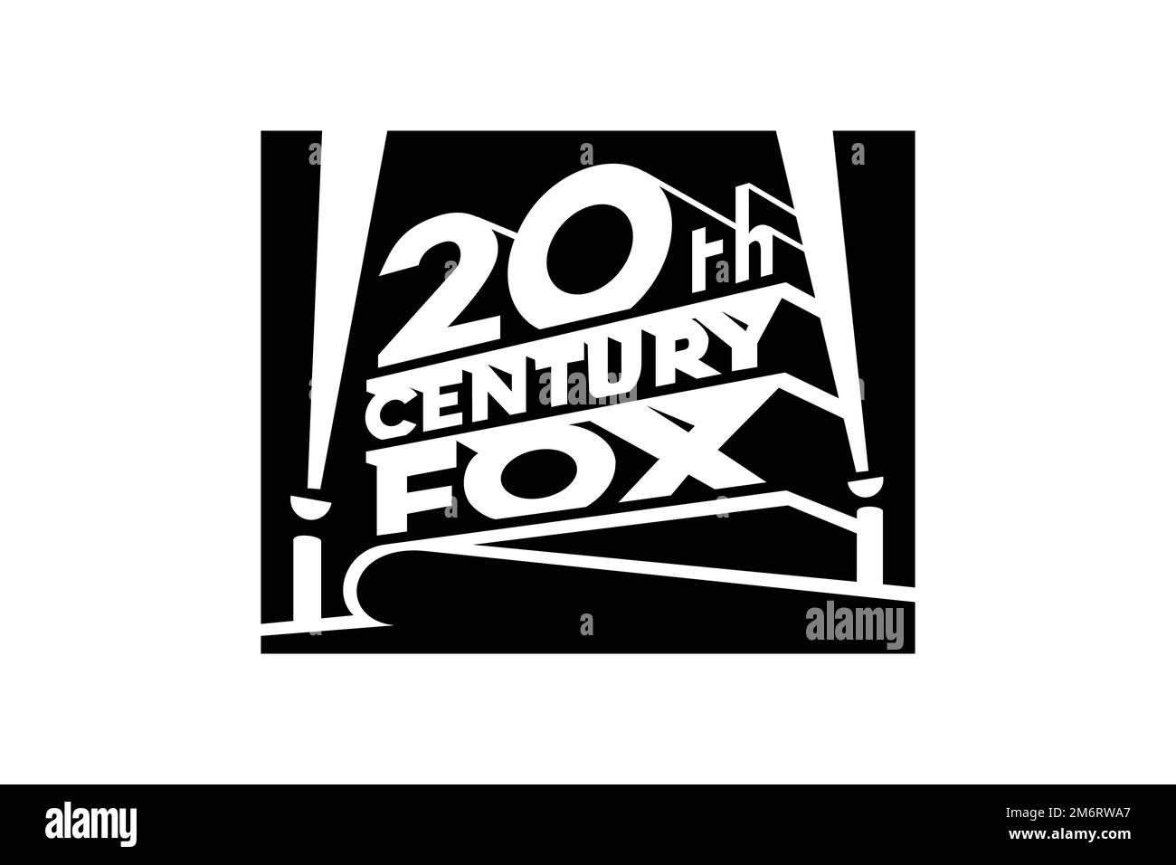20th Century Fox, Logo, White Background Stock Photo