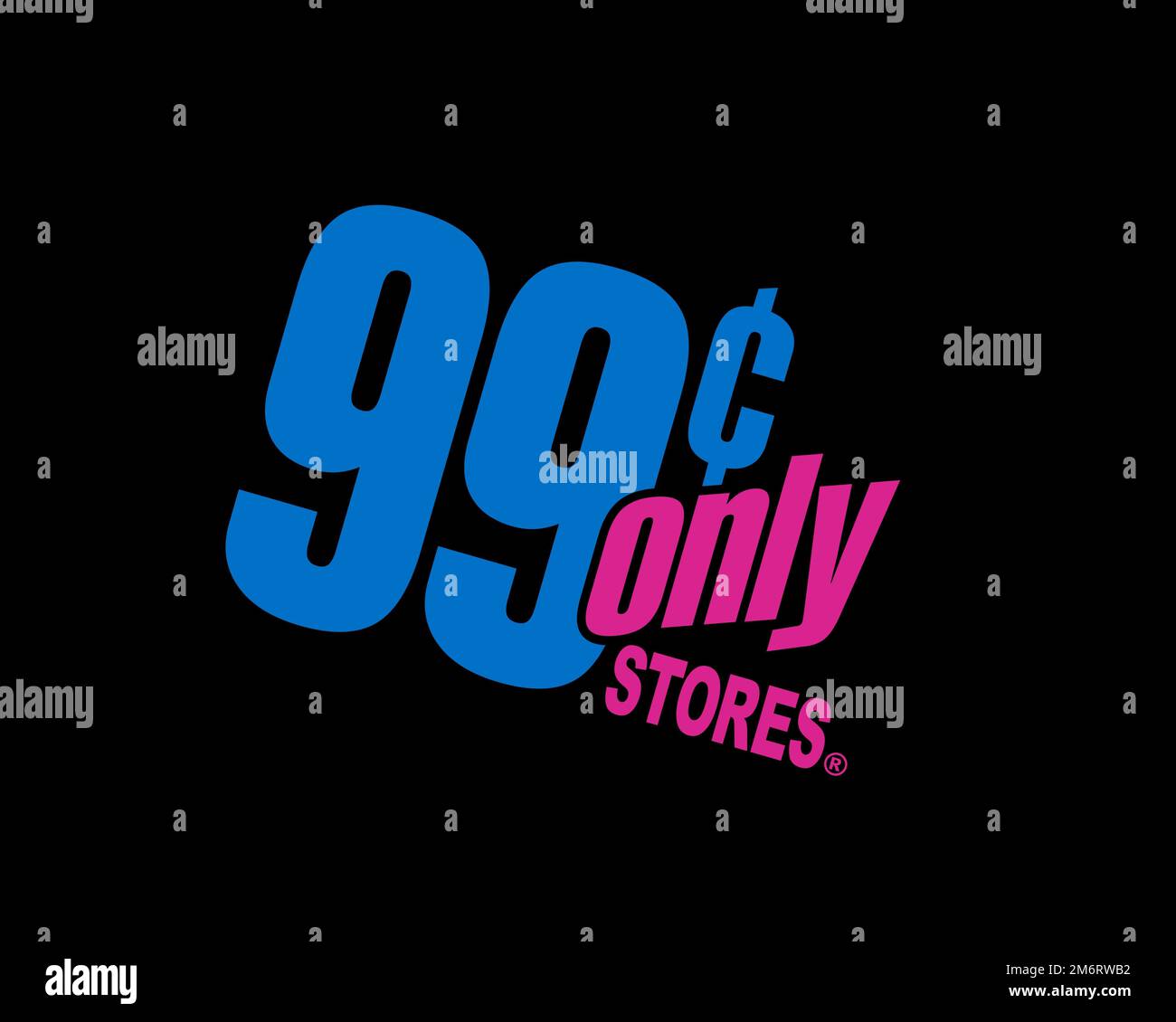 99 Cents Only Stores, Rotated Logo, Black Background B Stock Photo Alamy