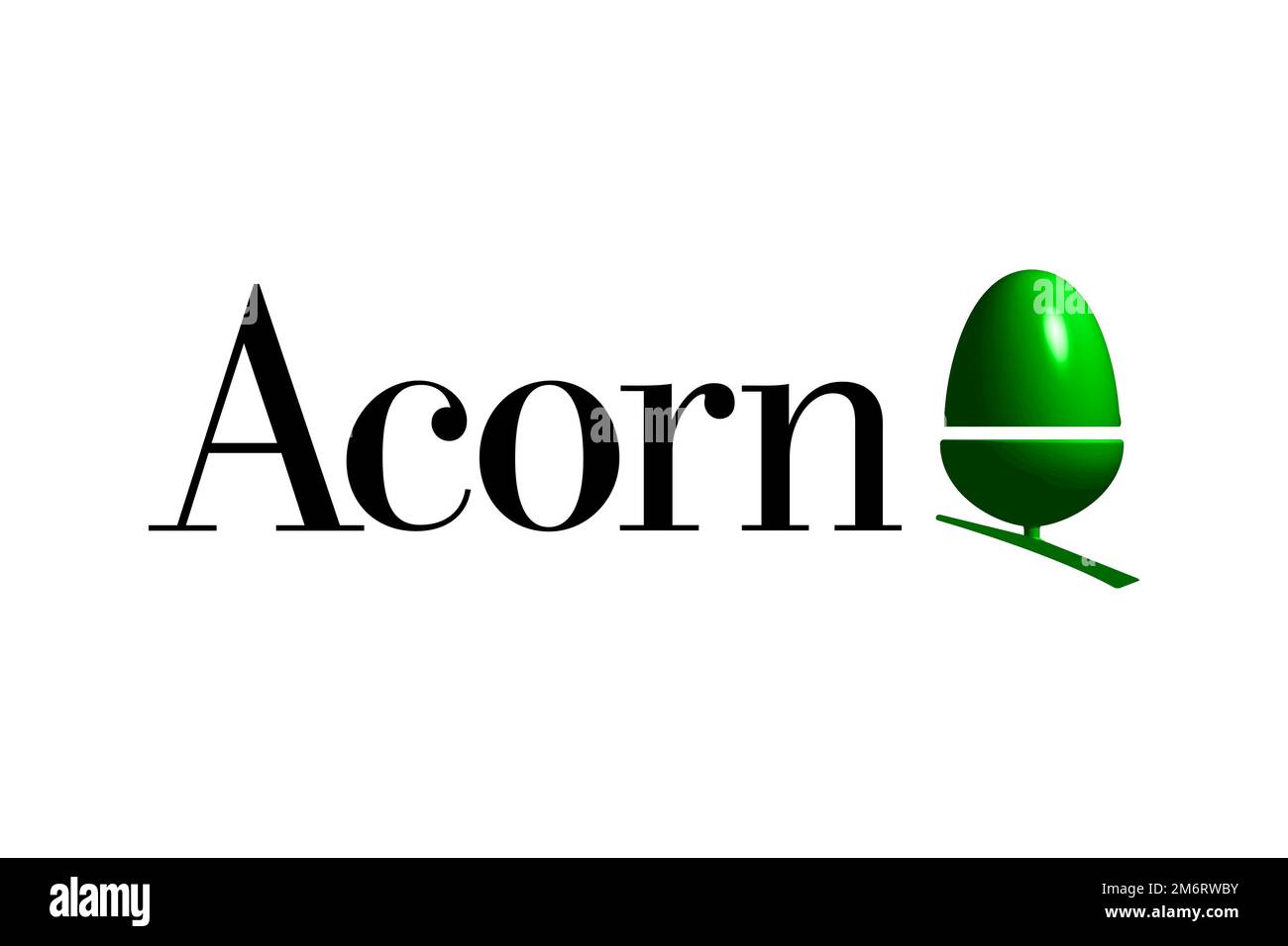 Acorn Computers, Logo, White Background Stock Photo
