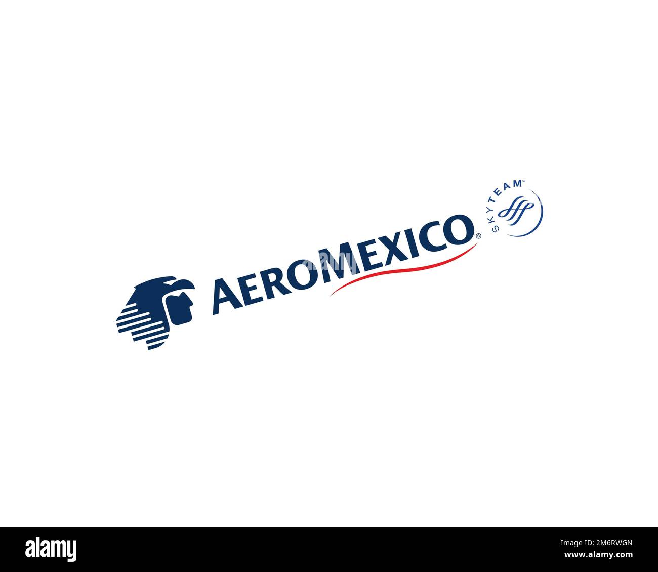 Aeromexico, rotated logo, white background Stock Photo Alamy