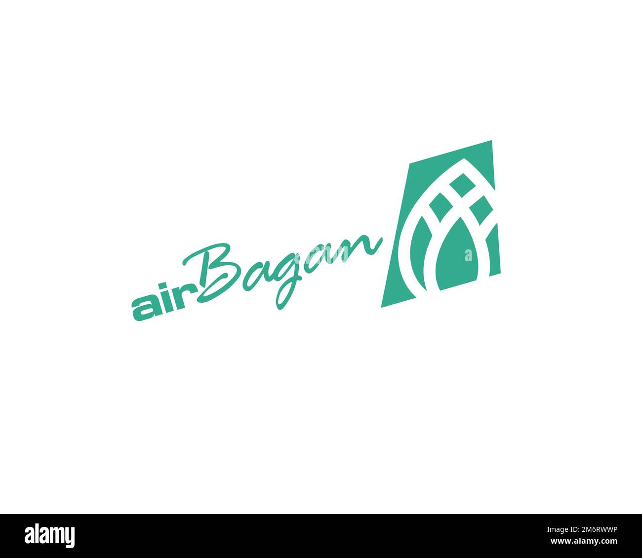 Air Bagan, Rotated Logo, White Background Stock Photo