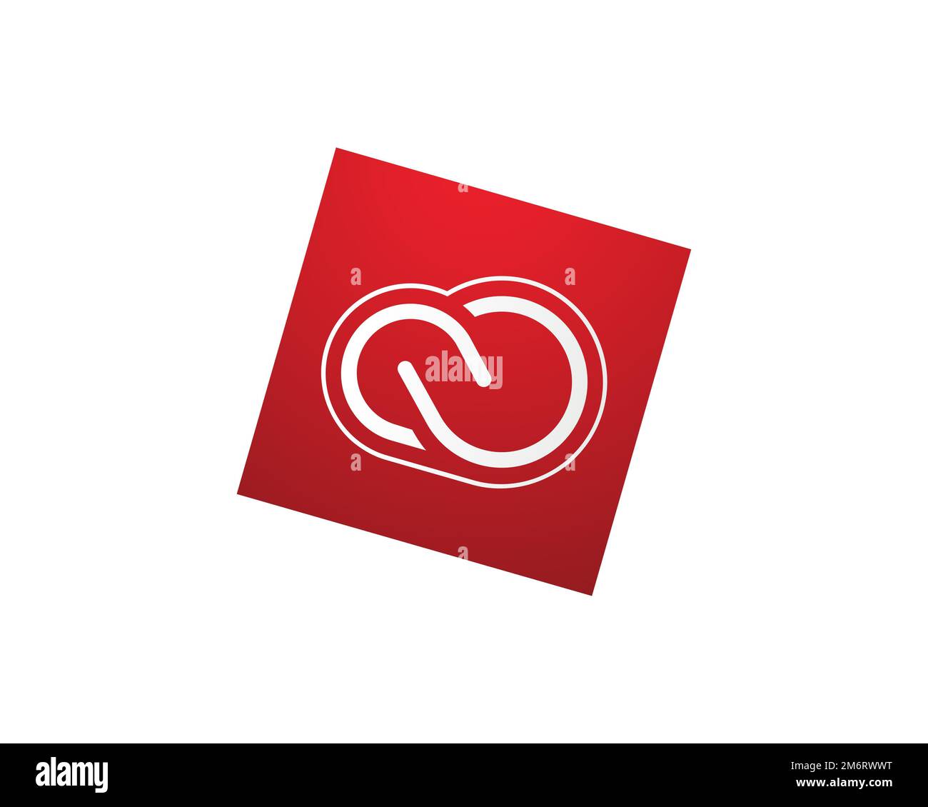 Adobe Creative Cloud, Rotated Logo, White Background B Stock Photo - Alamy