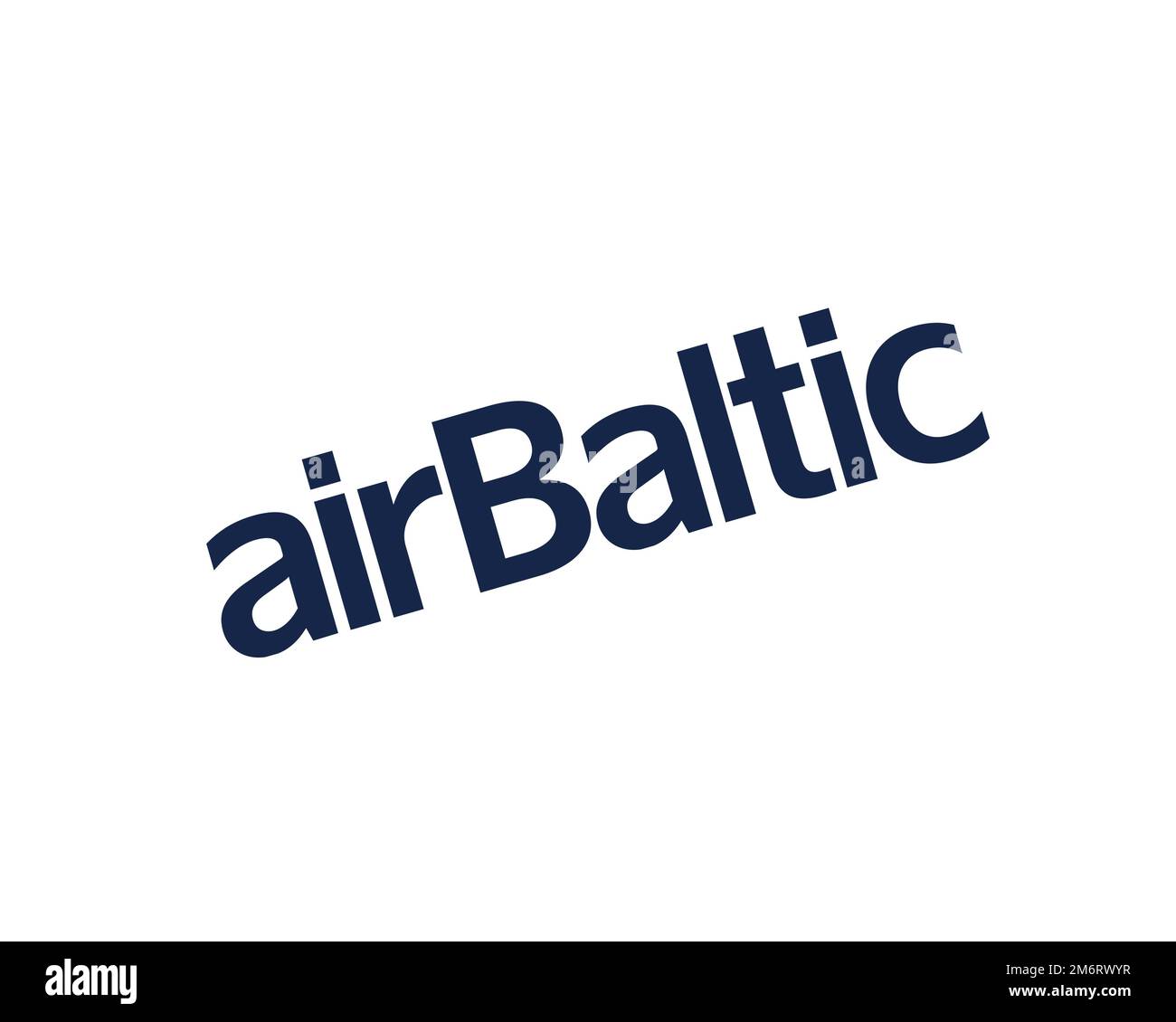 AirBaltic, rotated logo, white background Stock Photo - Alamy