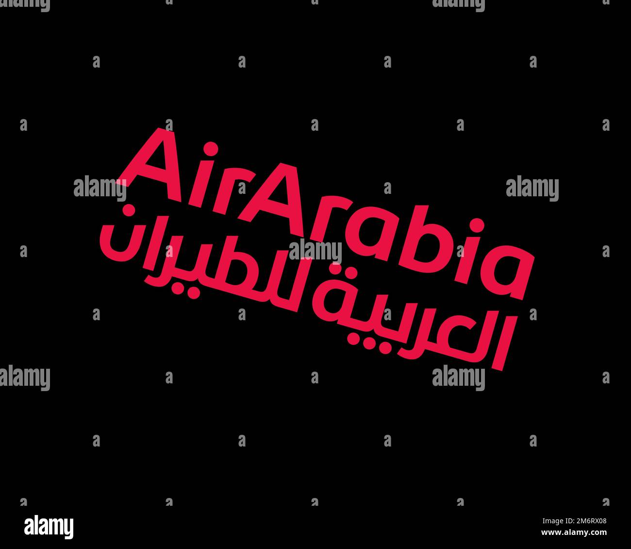 Air Arabia Maroc, rotated logo, black background B Stock Photo - Alamy