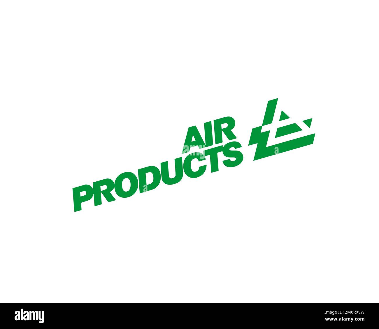 Air Products & Chemicals, rotated logo, white background Stock Photo