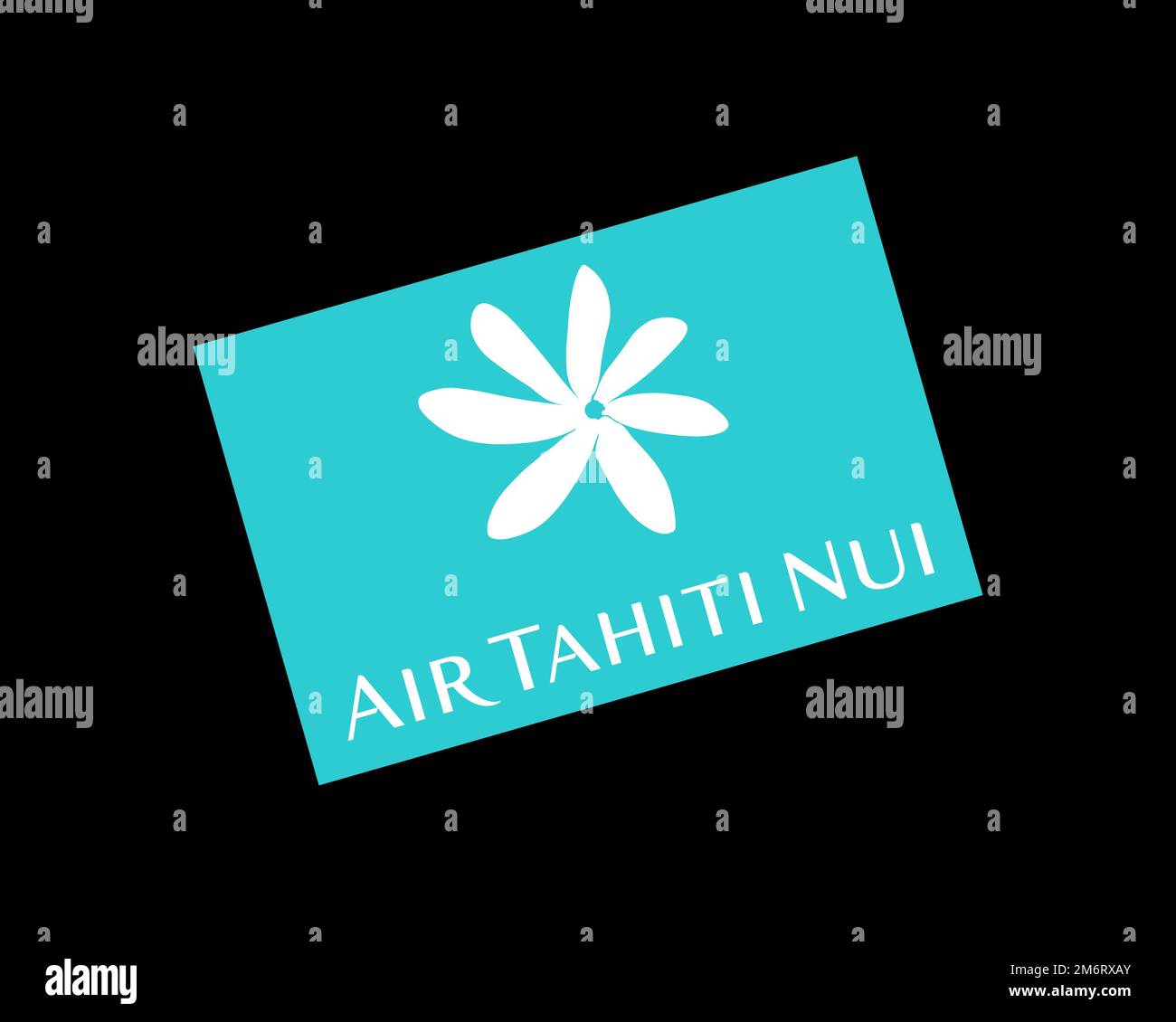 Air Tahiti Nui, rotated logo, black background Stock Photo - Alamy