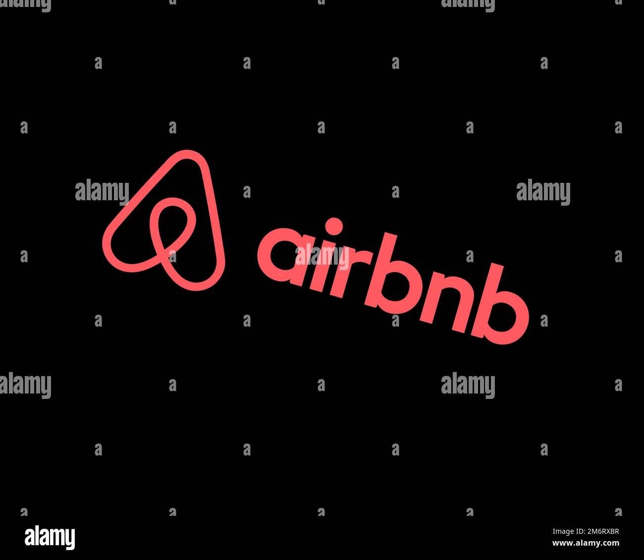 Airbnb, Rotated Logo, Black Background B Stock Photo - Alamy