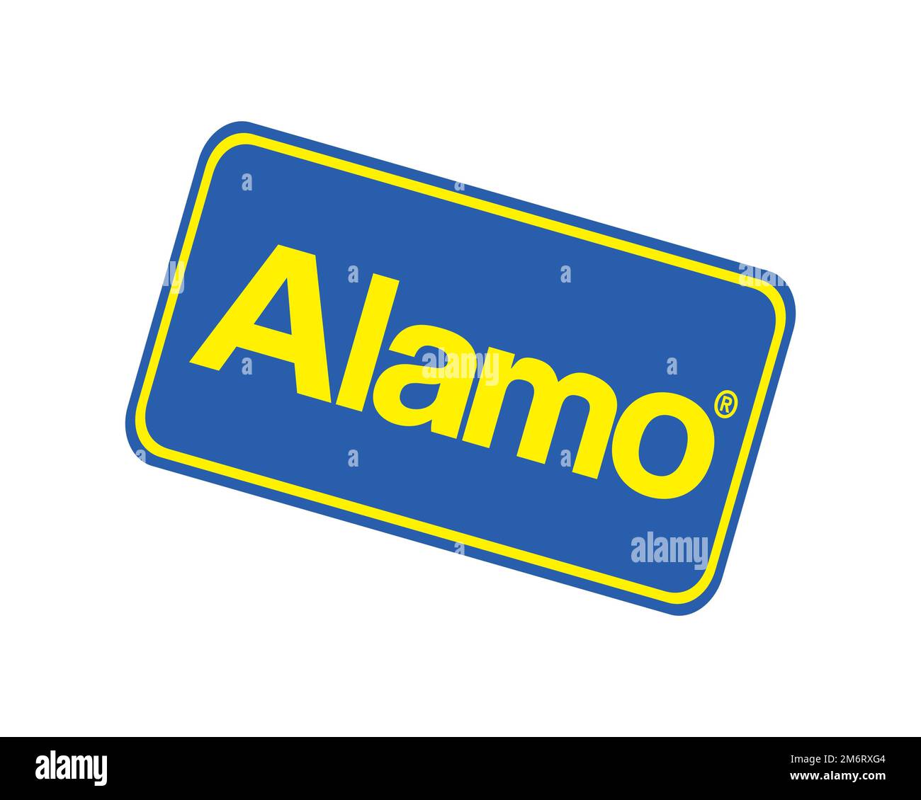 Alamo Rent a Car, Rotated Logo, White Background B Stock Photo Alamy