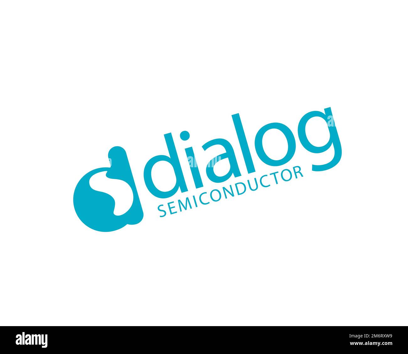 Dialog Semiconductor, rotated logo, white background Stock Photo Alamy