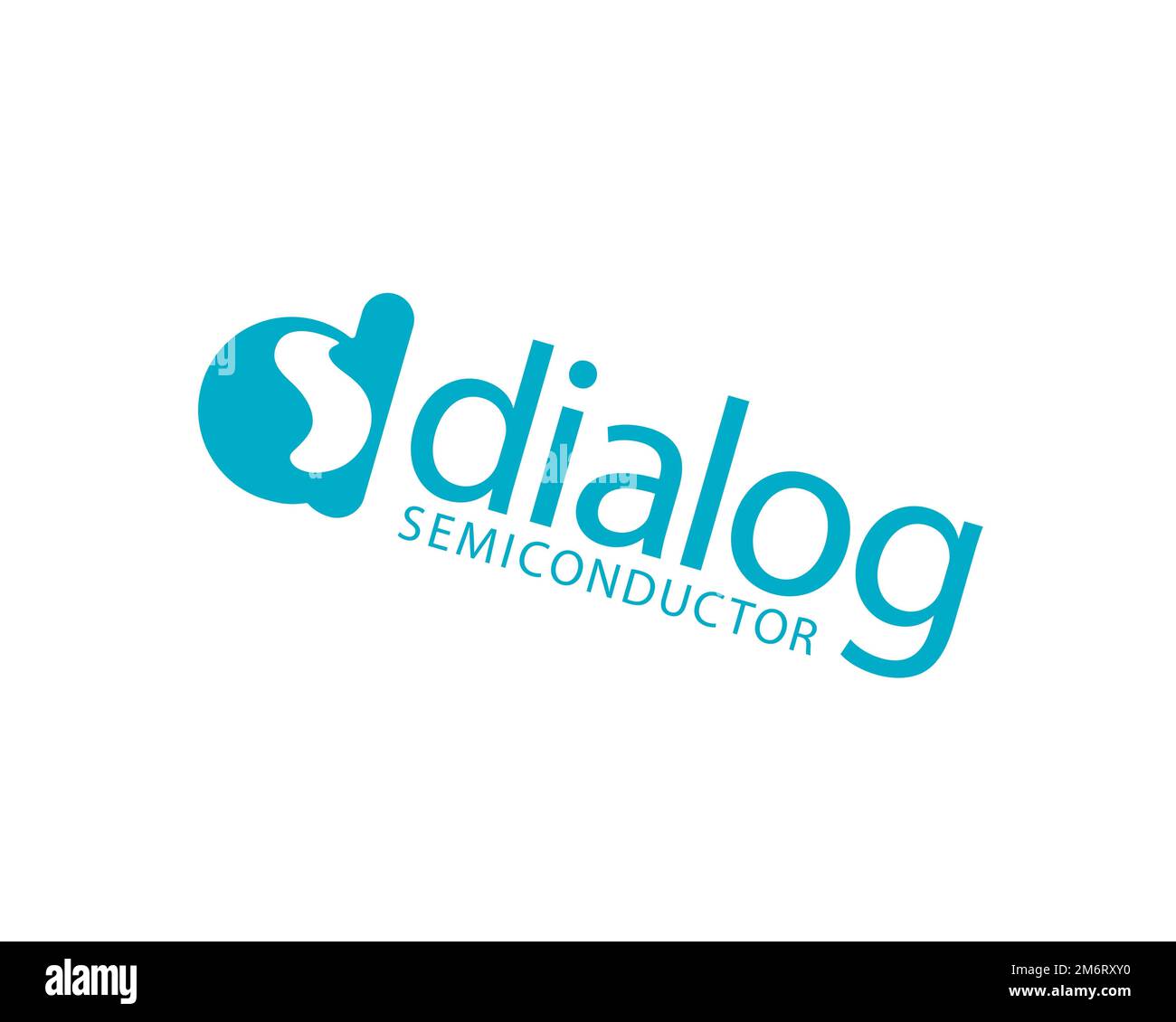 Dialog Semiconductor, rotated logo, white background B Stock Photo Alamy