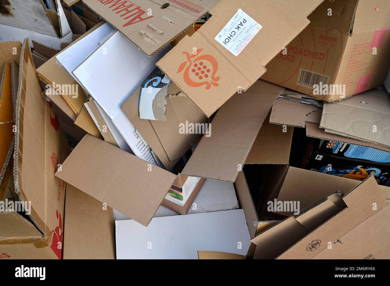 Cardboard, paper waste Stock Photo Alamy