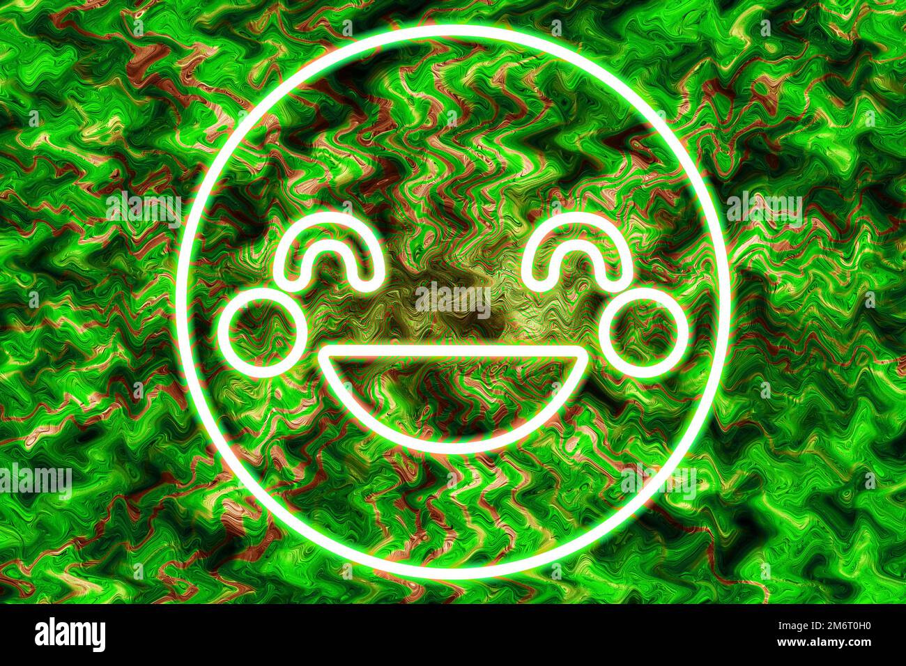 Modern creative abstract background with colored graphic emoticon. Digital texture with symbol emotion icon in modern style. Con Stock Photo