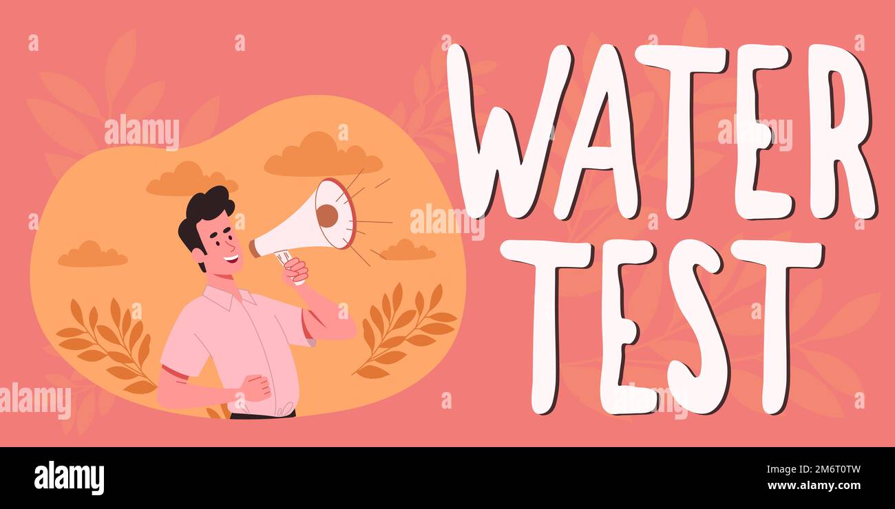 Text sign showing Water Test. Concept meaning Sampling of various ...