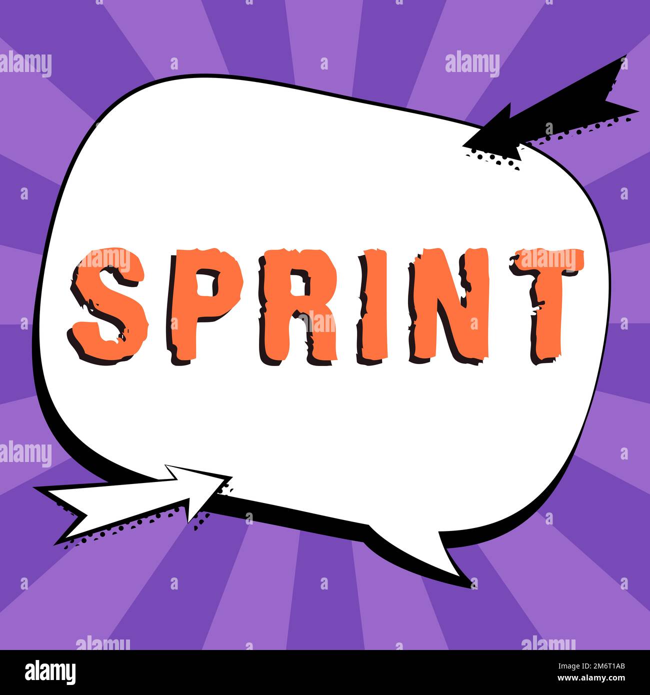 Hand writing sign Sprint. Business overview to move at top speed especially  for a short distance. period of product development Stock Photo - Alamy