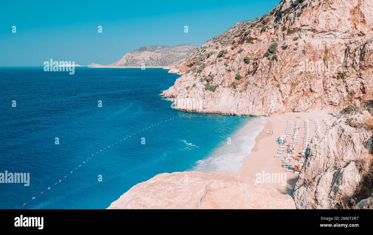 Kaputas beach Lycia coast Turkey Kaputas Beach, Mediterranean Sea, Kas,Turkey Stock Photo