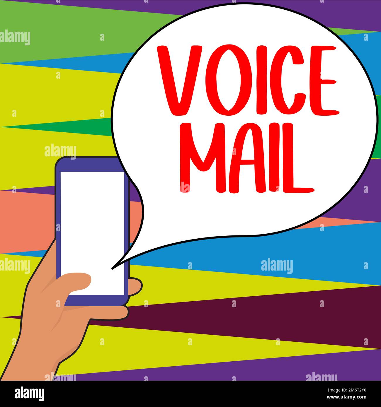 Hand writing sign Voice Mail, Concept meaning Electronic system that