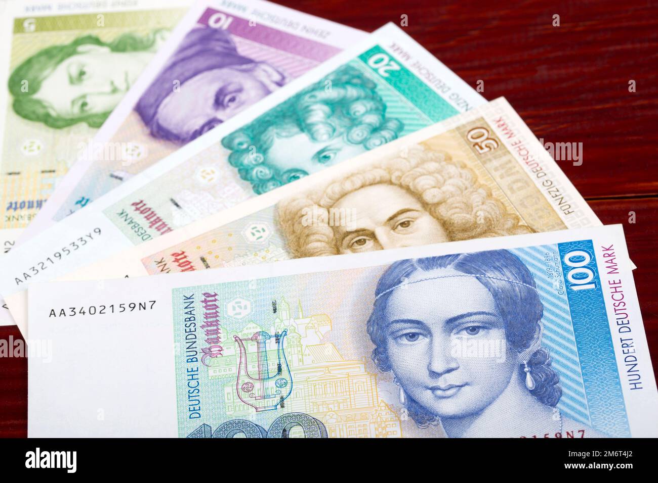 Old Germany money a business background Stock Photo