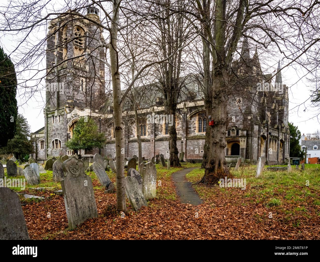 Saint David's Church (1900), Exeter, is a Grade I listed building, described by John Betjeman as the finest example of Victorian church architecture. Stock Photo