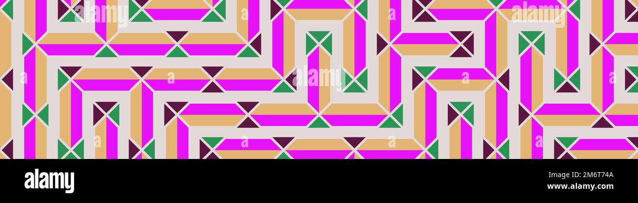 Colorised Rhombuses tiles tessellation pattern illustration Stock Vector