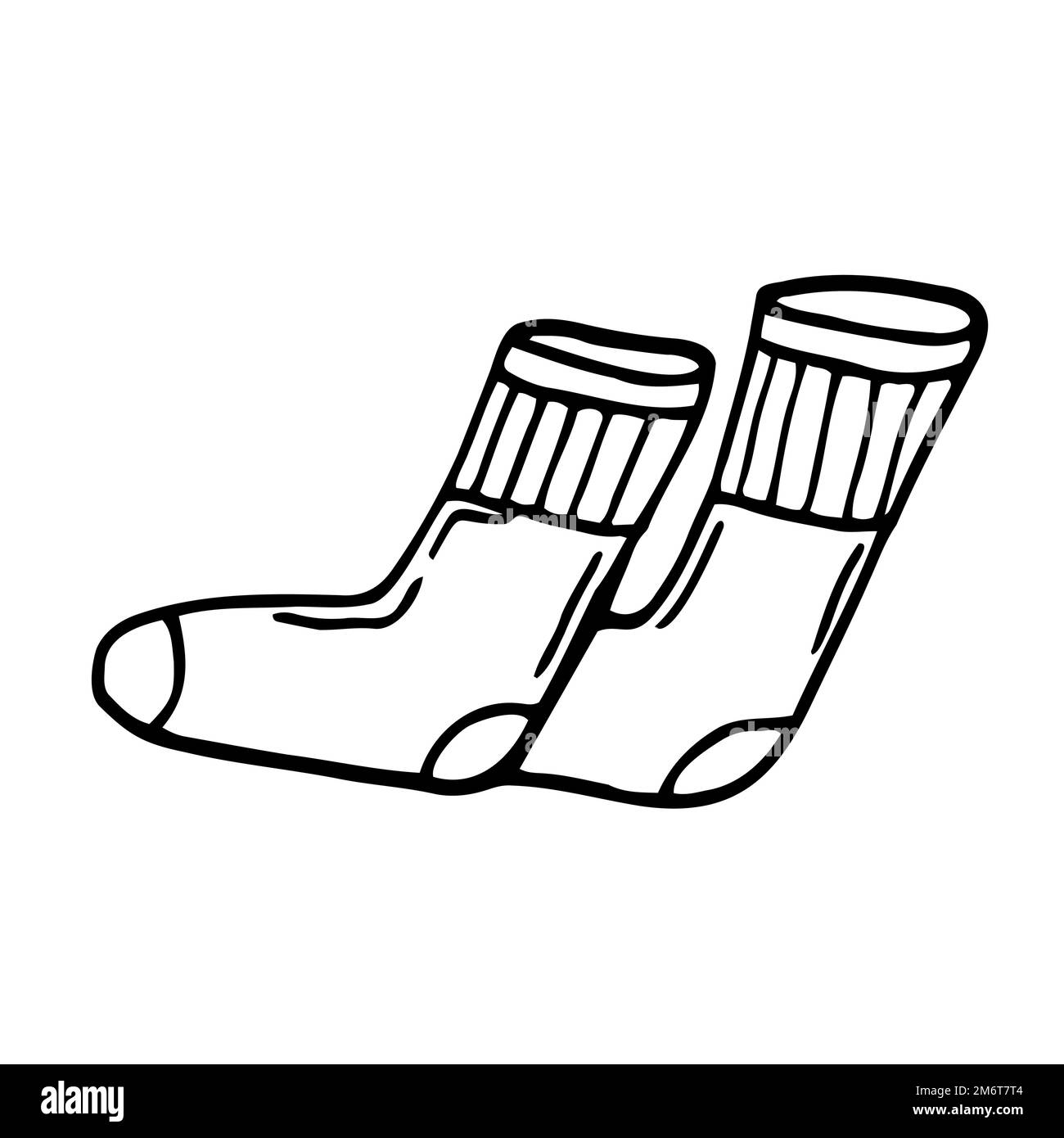 Vector hand drawn socks outline doodle icon. Socks sketch illustration