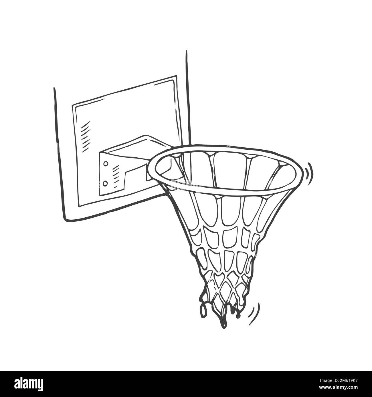 Basketball board. Isolated vector on white background Stock Vector
