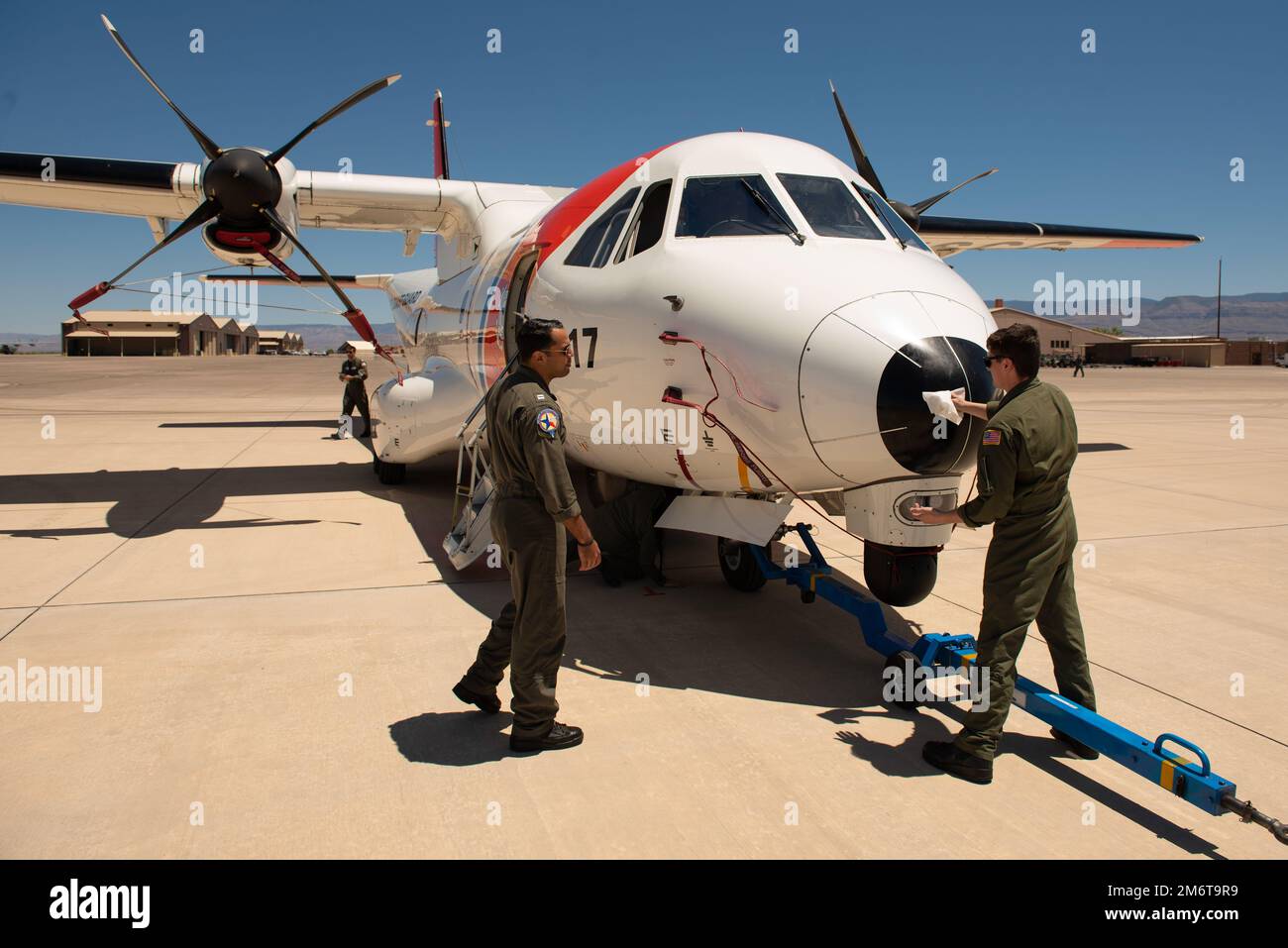 A HC144B Ocean Spray from Kirtland Air Force Base, New Mexico, is