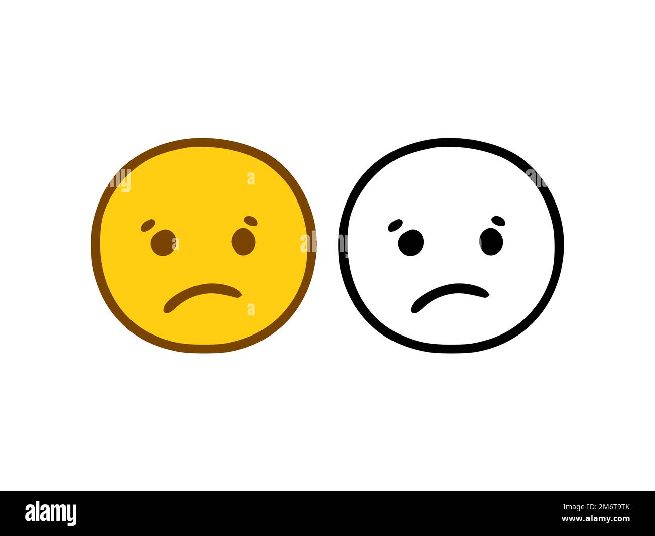 happy face emoji switches to blank face emoji (sad) 