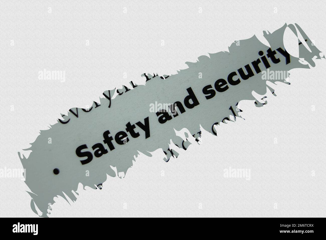 Safety and security in English vocabulary language words phrase with