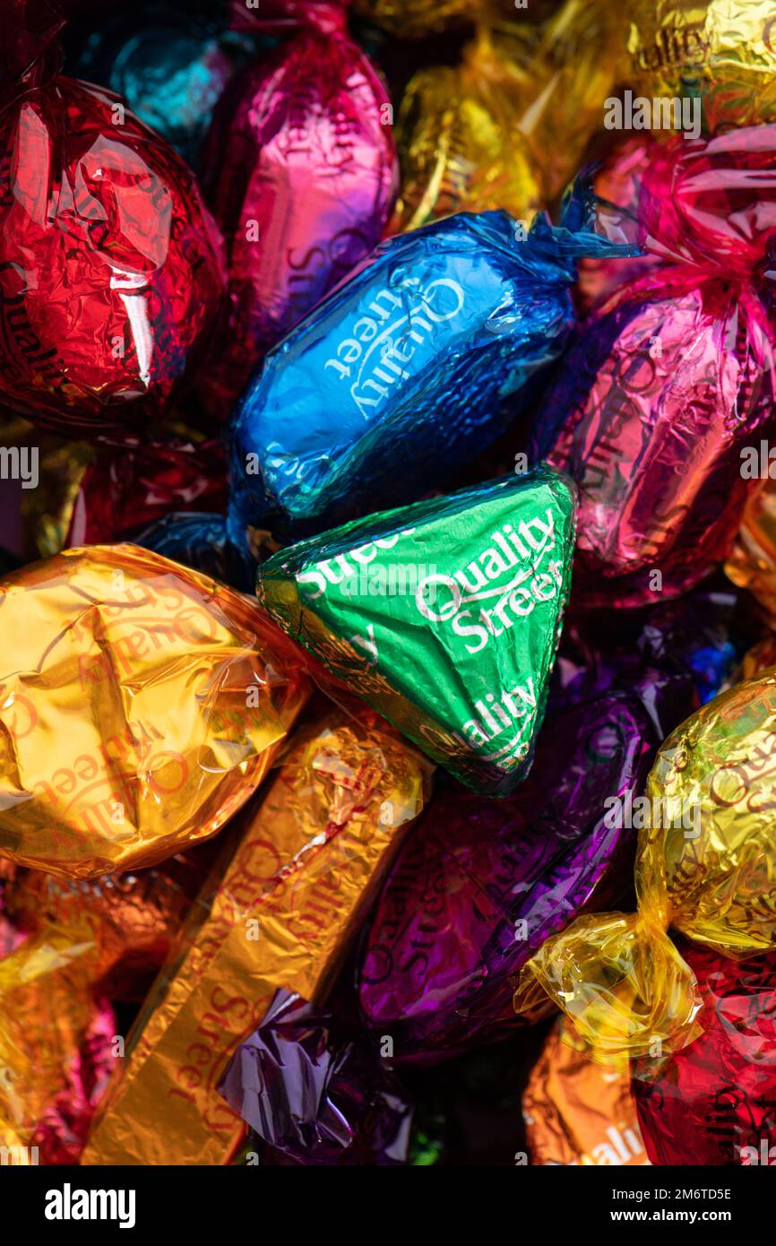 Quality Street chocolate sweets Stock Photo - Alamy
