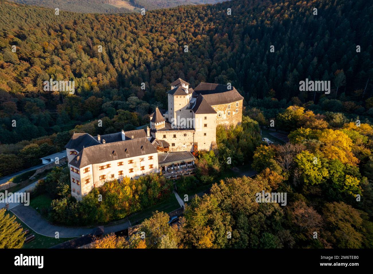 View of the Burg Lockenhaus Castle in the Burgenland region of Austria Stock Photo
