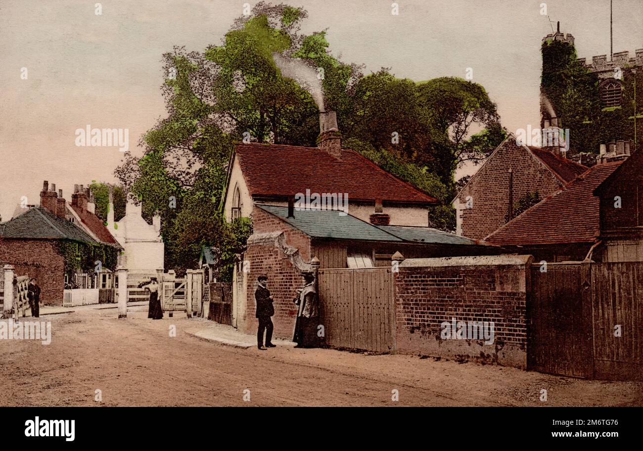 Barnet church rd and hadley gate 1907 Stock Photo