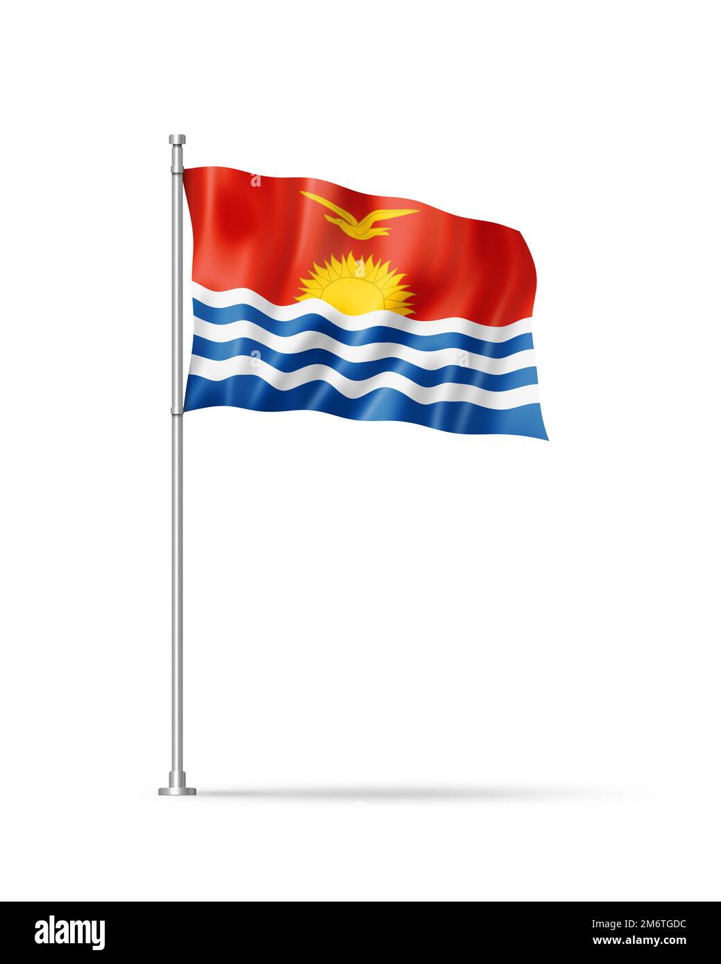 Kiribati flag waving on wind hi-res stock photography and images - Alamy