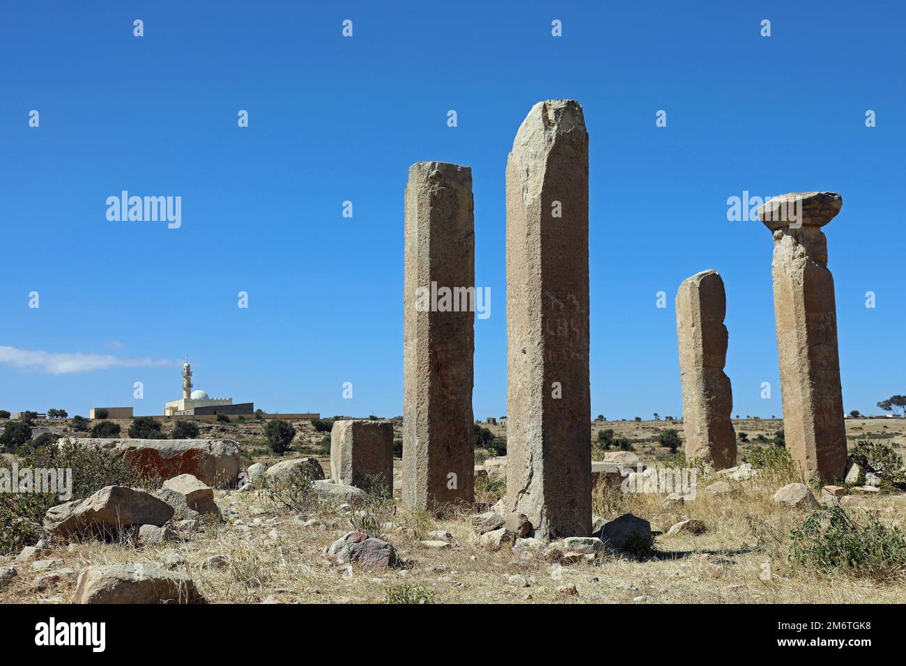 Ruins of Mariam Wakino Temple in Eritrea Stock Photo