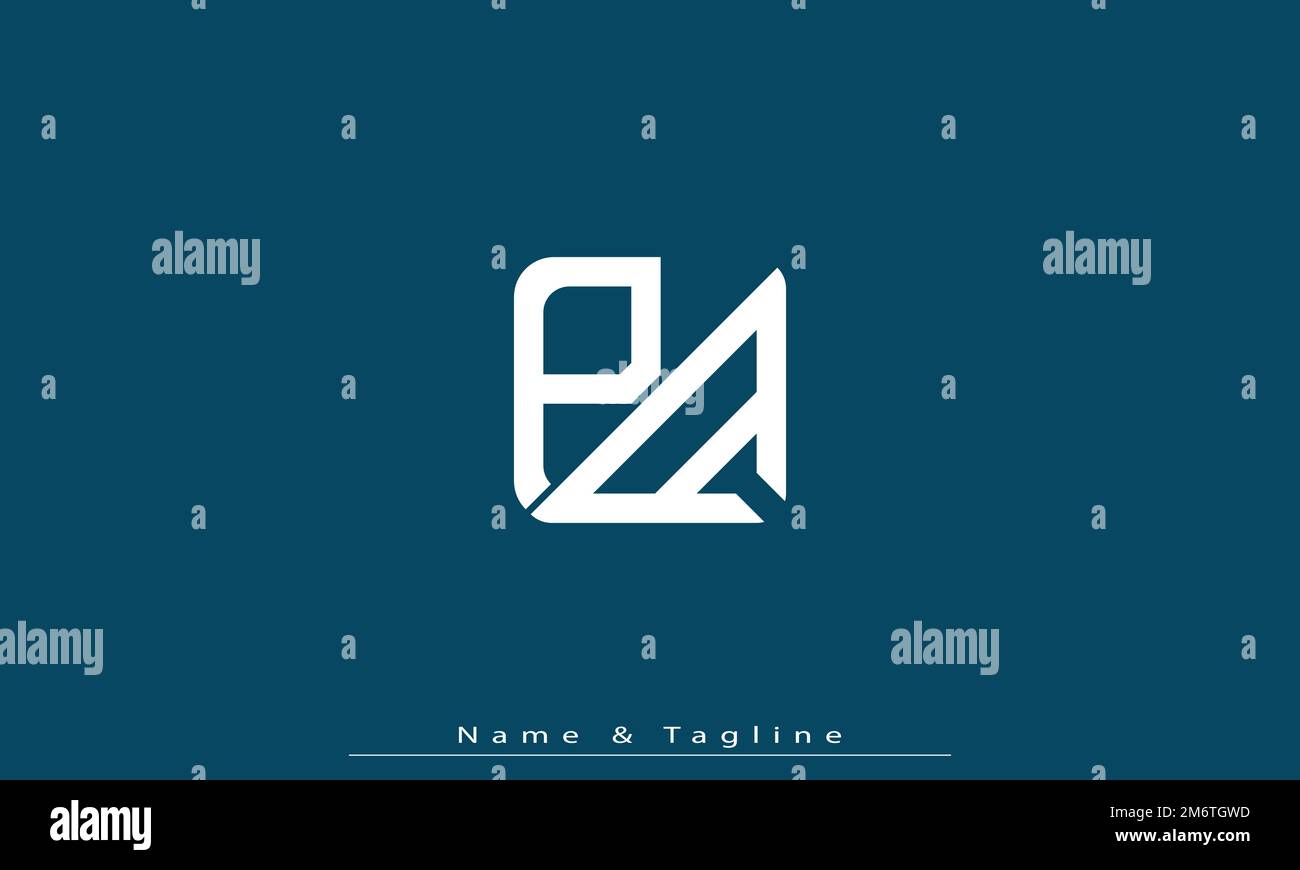Alphabet letters Initials Monogram logo PA , AP Stock Vector