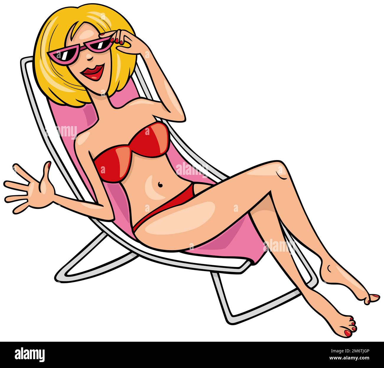 Bikini cartoon hi-res stock photography and images - Alamy