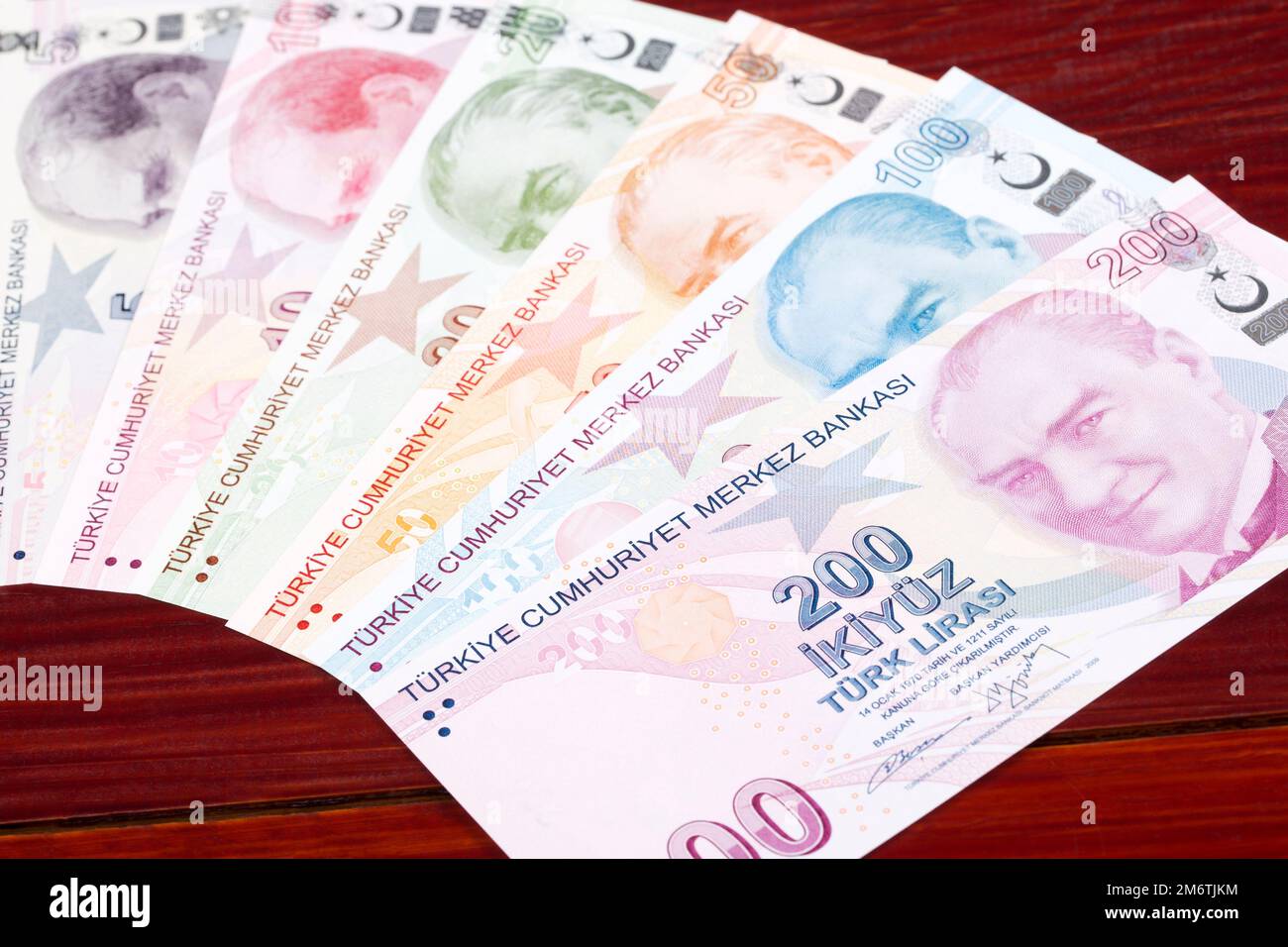 Turkish money a business background Stock Photo