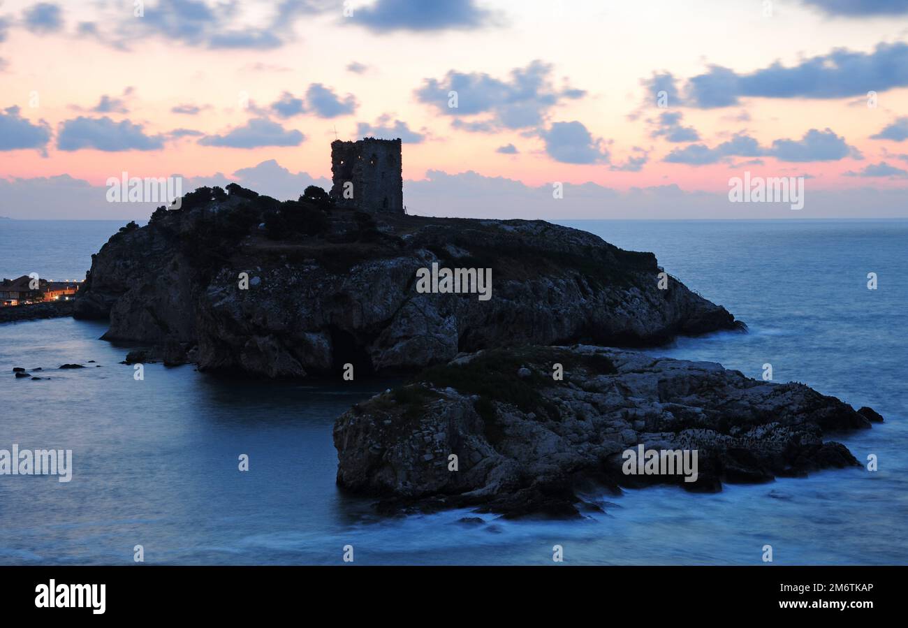 Sile Castle, located in Istanbul, Turkey, is a castle from the Genoese era. Stock Photo