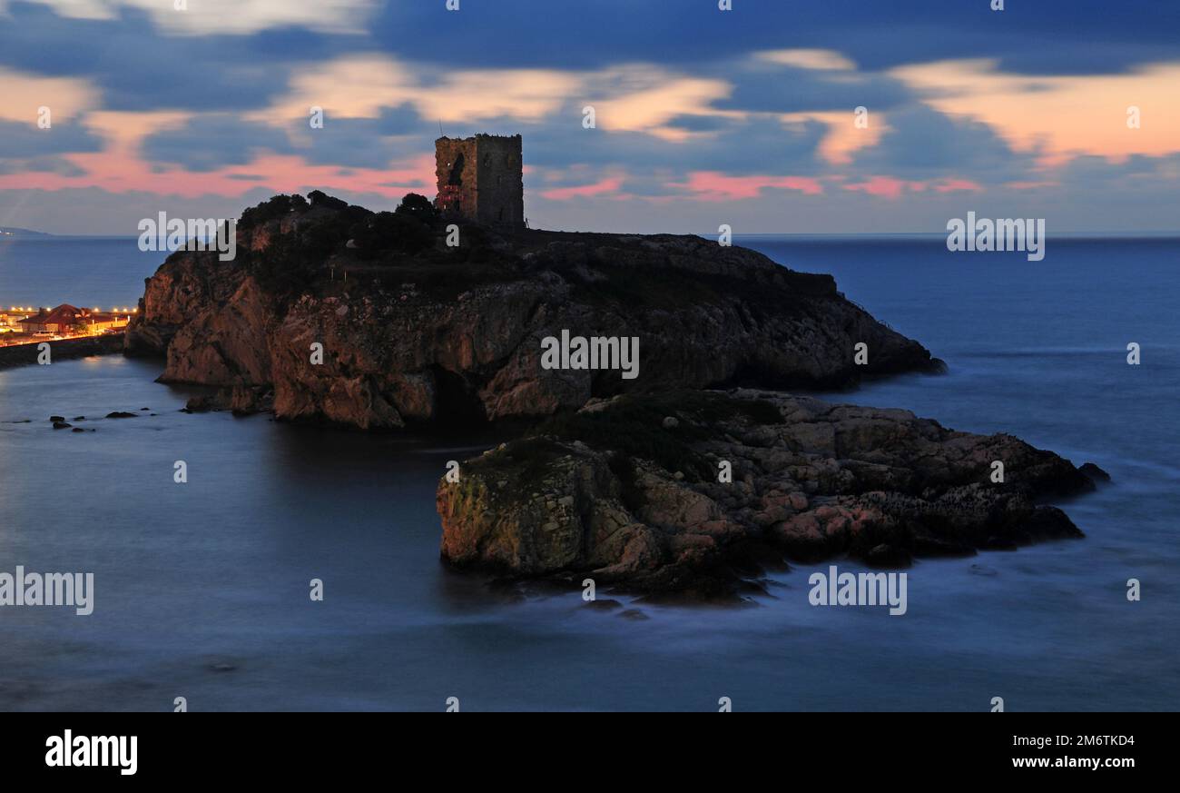 Sile Castle, located in Istanbul, Turkey, is a castle from the Genoese era. Stock Photo