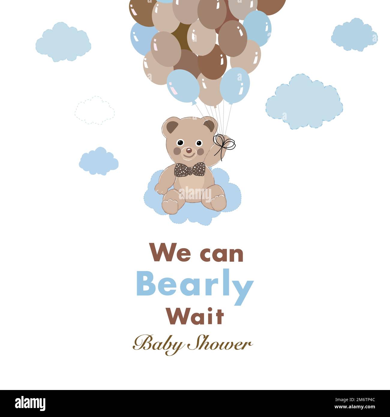 Teddy Bear Holding Blue Clouds Baby Shower Stock Vector Image Art Alamy Teddy bear holding blue clouds baby shower stock vector image art alamy