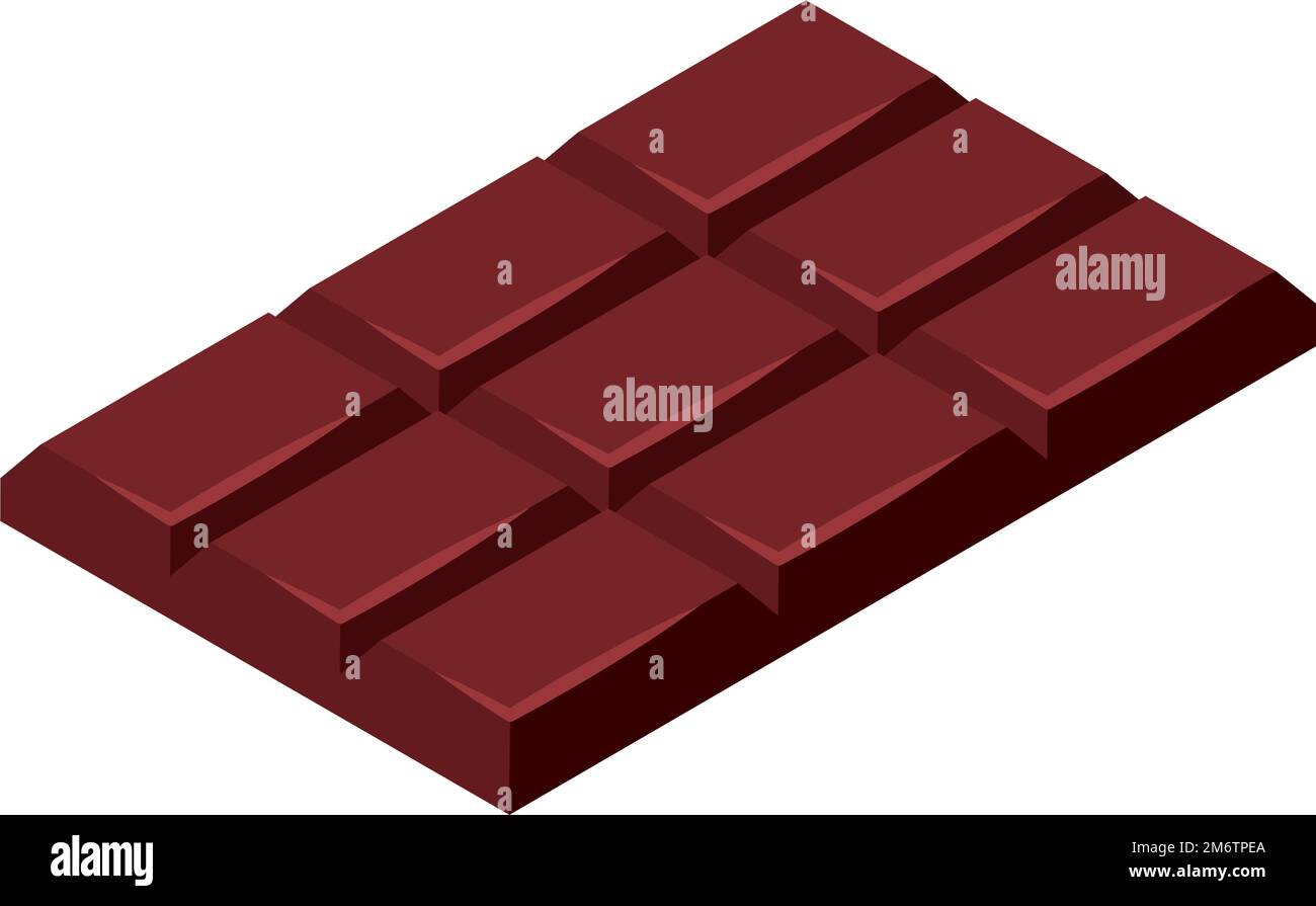 isometric chocolate bar Stock Vector