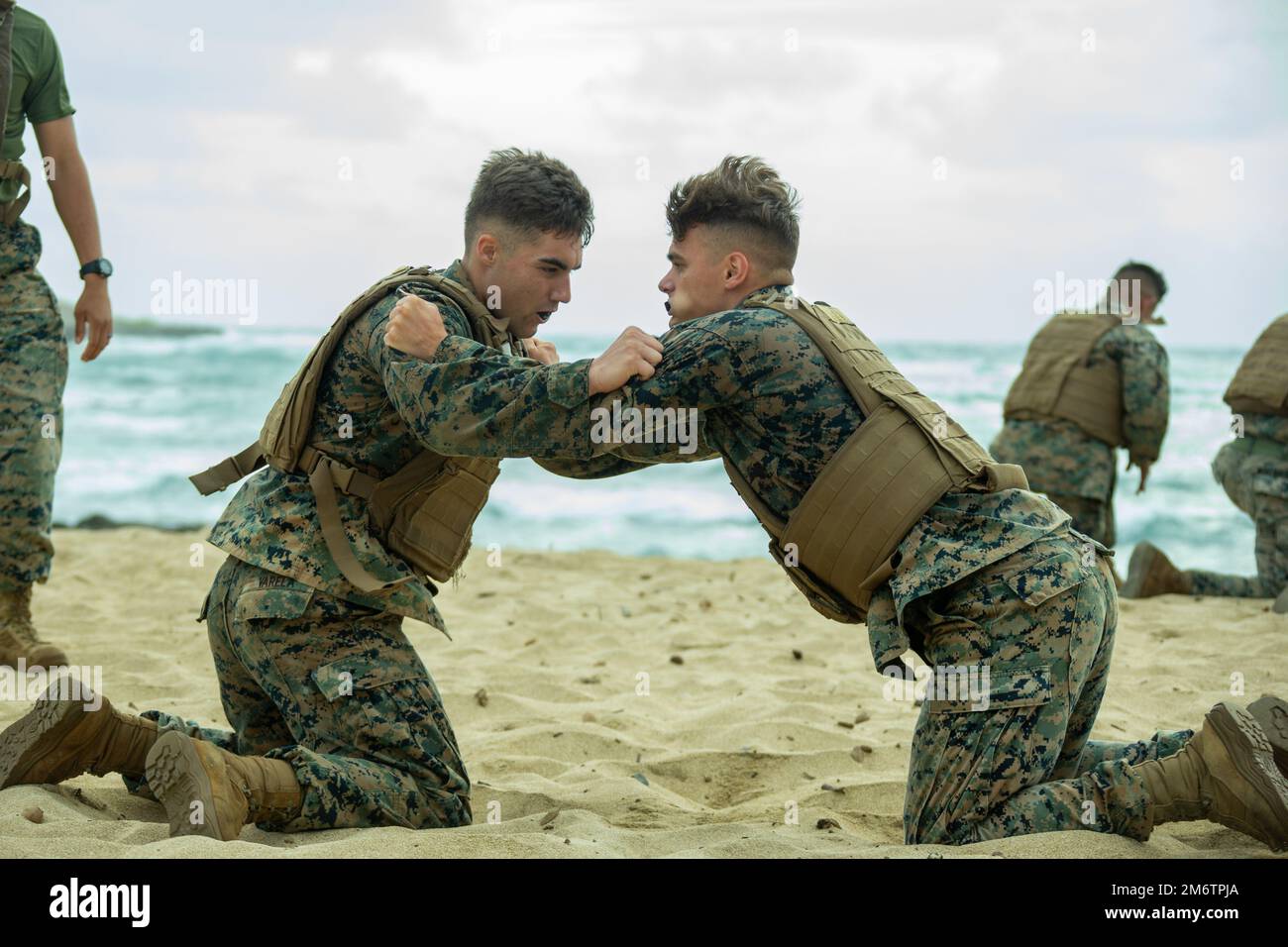 U s marines spar during the culminating event of a martial arts