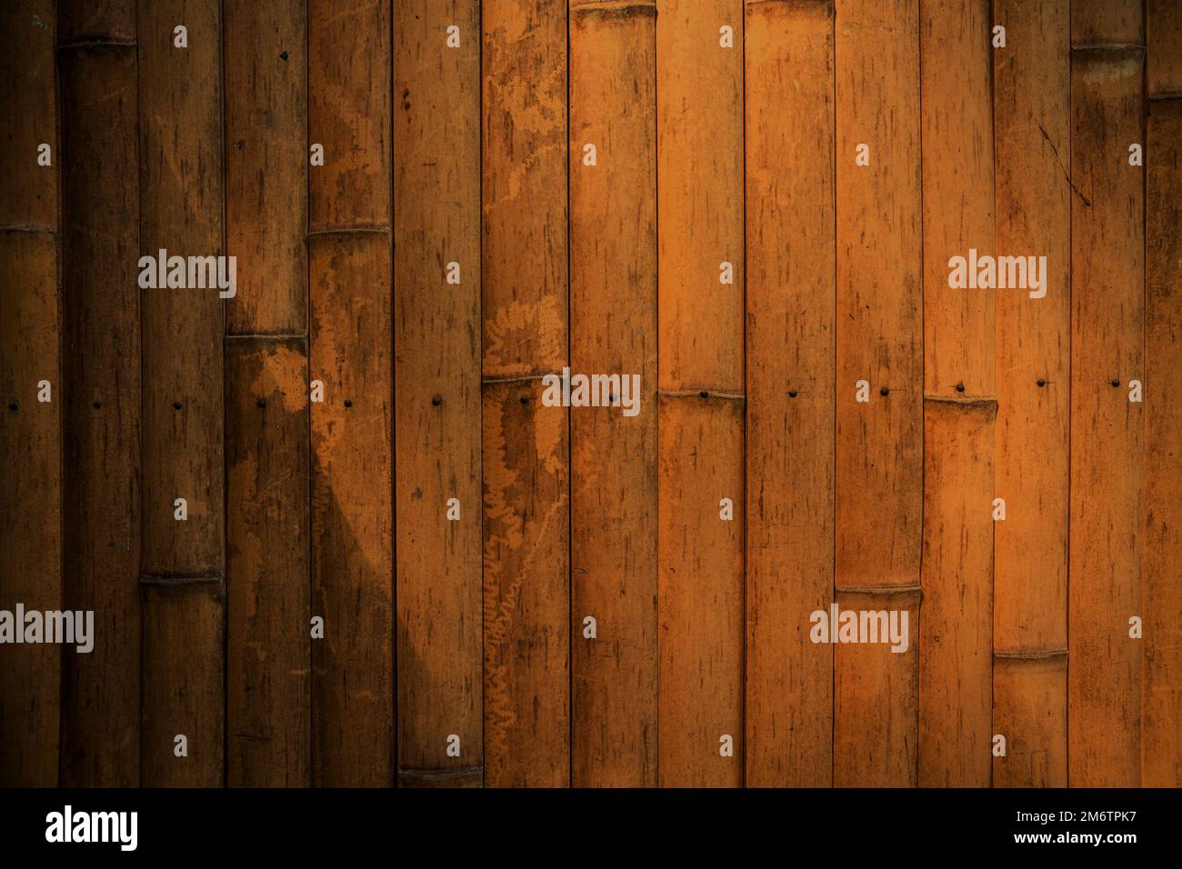 Bamboo wood wall background, zen wallpaper texture Stock Photo