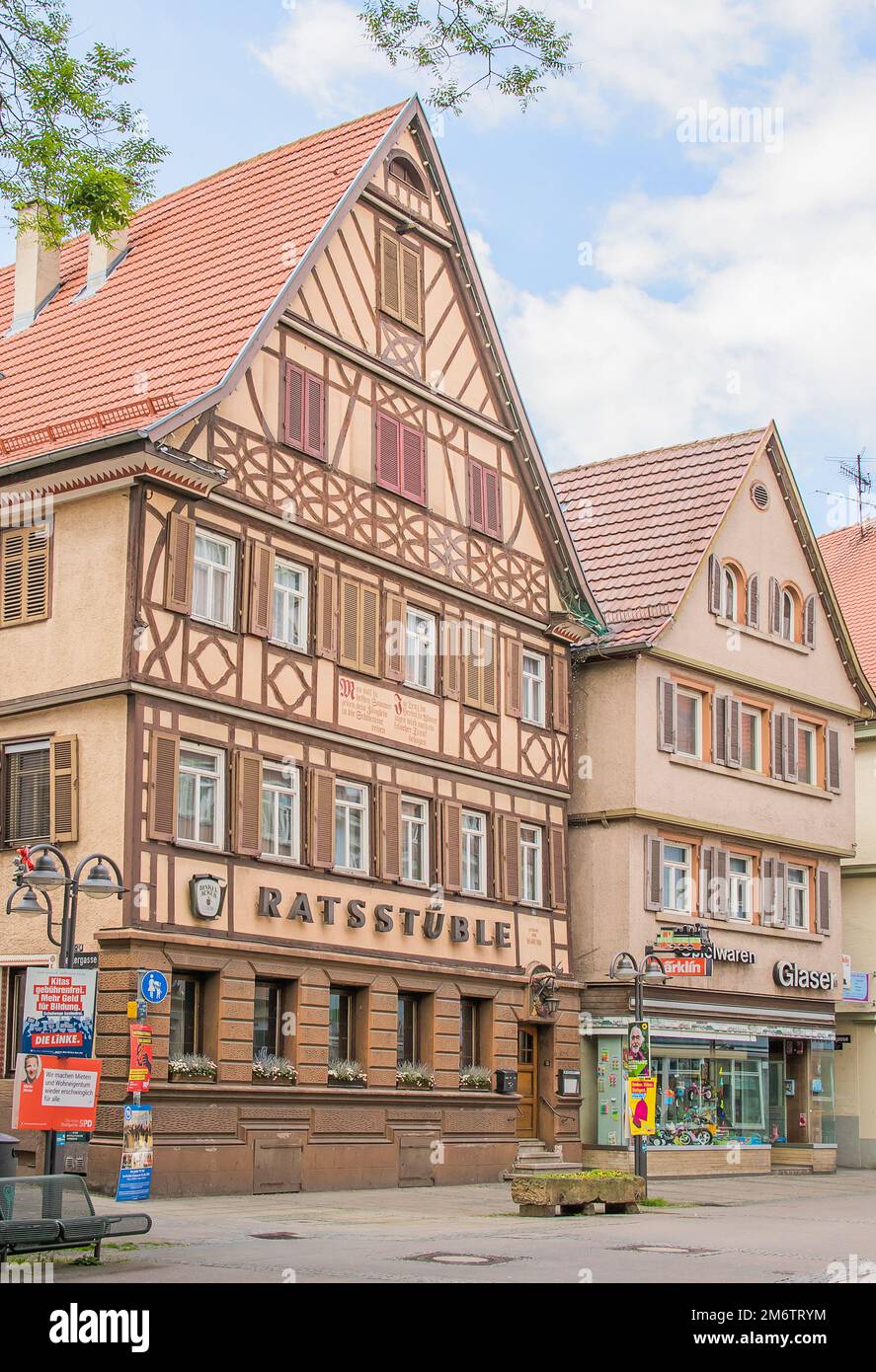 Pedestrian Zone Stuttgart Bad Cannstatt Baden Wuerttemberg Stock Photo 