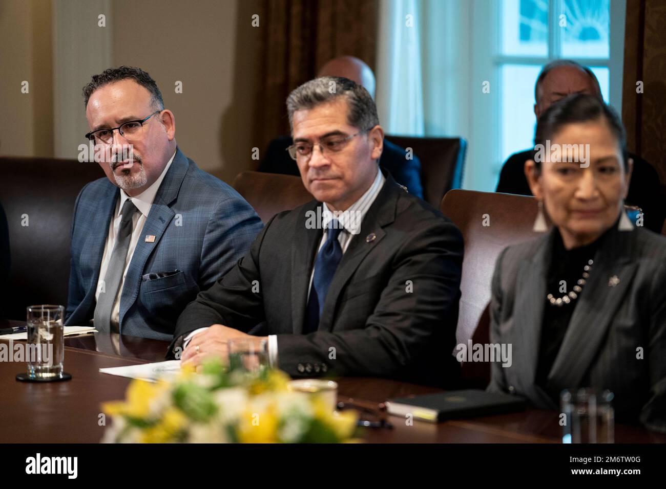 From left to right United States Secretary of Education Miguel Cardona