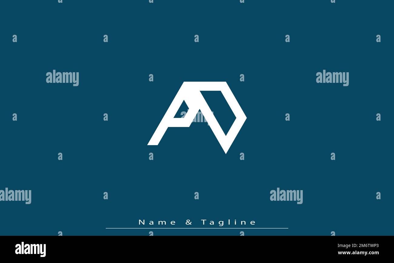 Alphabet letters Initials Monogram logo PD , DP Stock Vector