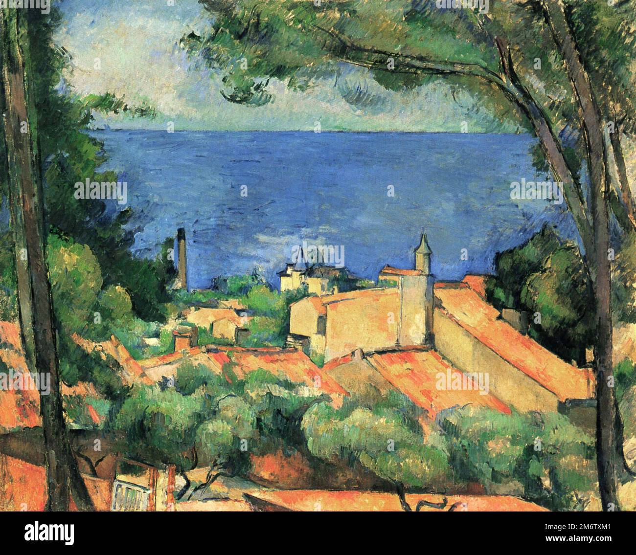Toits Rouges Italie L'Estaque Aux Toits Rouges (Red Roofs at L'Estaque) painted by French ...