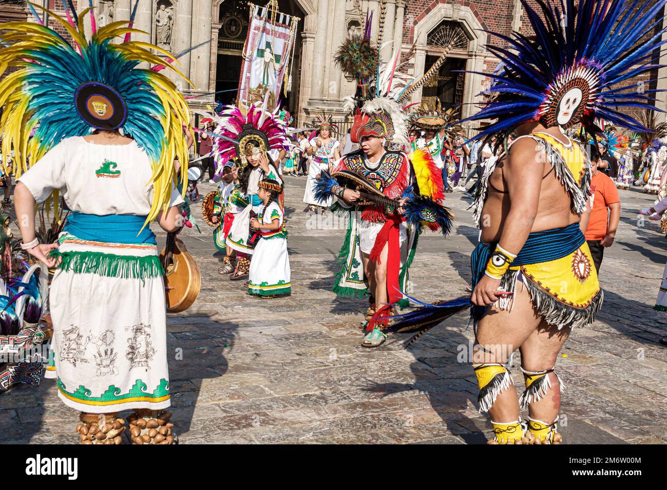 Mexico City,Day of the Virgin of Guadalupe pilgrimage pilgrim pilgrims,Basilica of Our Lady of Guadalupe Basilica of Santa Maria de Guadalupe Insigne Stock Photo